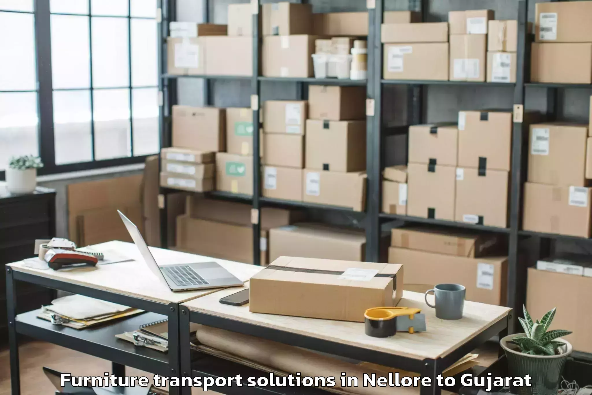 Top Nellore to Rajkot Airport Raj Furniture Transport Solutions Available